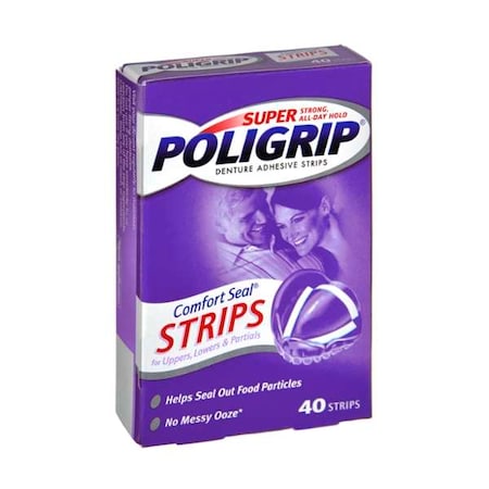Poligrip Comfort Seal Strip 40 Count, PK960 08025